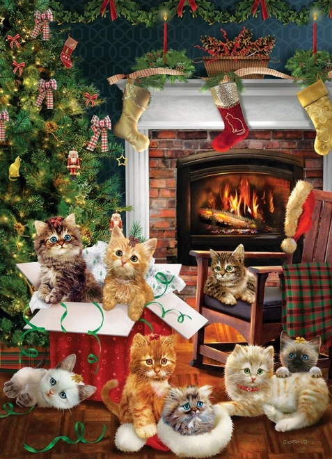 Puzzle Gatitos navideños 1000 piezas