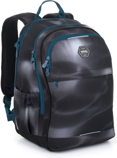 Mochila escolar para estudiantes Topgal rubí azul con vetas azules