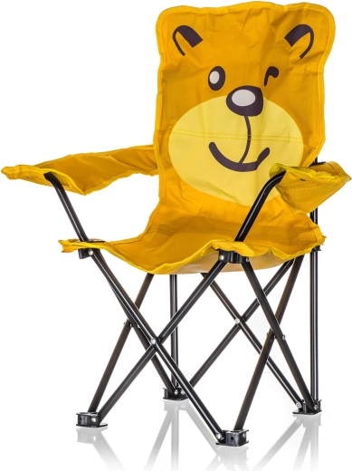 Sillita infantil plegable con motivo BEAR, amarilla