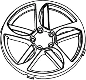 Tapacubos de las ruedas delanteras para coche infantil Lamborghini Murciélago JAMARA (set de 2 uds)