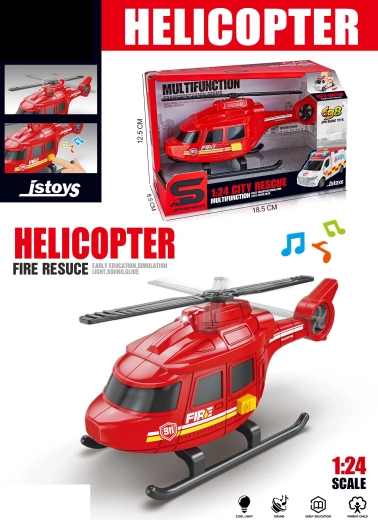 Juguete helicóptero con efectos de luz y sonido