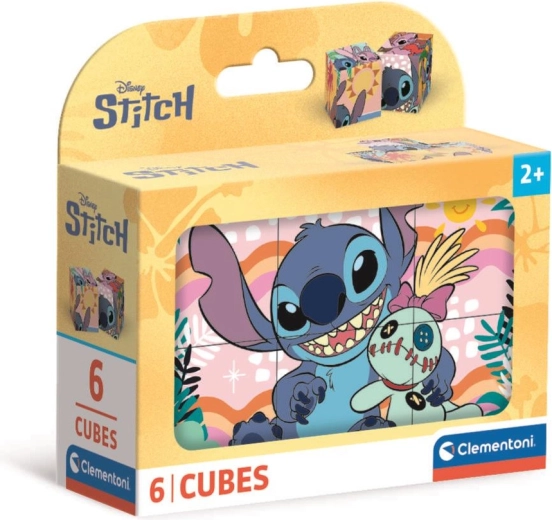 Set de cubos DISNEY STITCH: 6 piezas de Clementoni