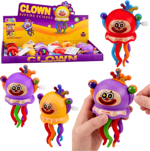 Pulpo payaso de cuerda – juguete de juego colorido para niños