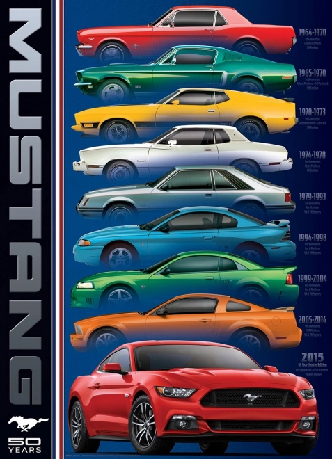 Puzzle EUROGRAPHICS 50 años del Ford Mustang – 1000 piezas