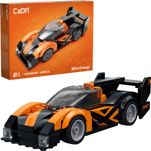 Set de construcción CaDA coche de carreras Blitz Orange 163 piezas
