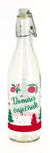 Botella con cierre de clip (tipo patent) de 540 ml para ponche de huevo casero