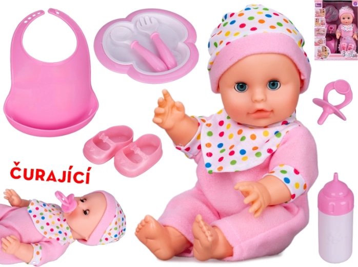 Muñeca que parpadea con función de hacer pipí 30 cm – rosa