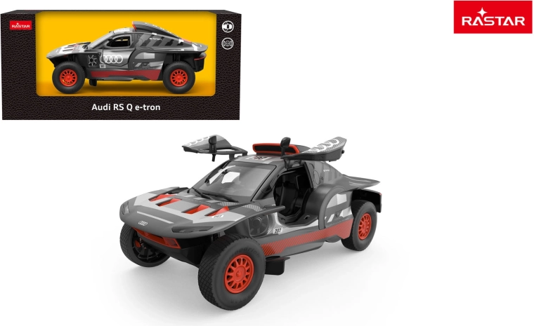 Coche de modelo metálico Rastar Audi RS Q e-tron 1:24 gris