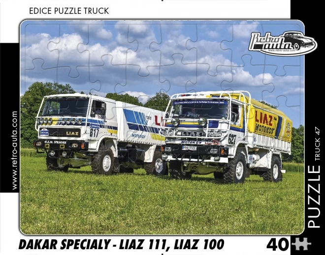 Puzzle RETRO-AUTA TRUCK Especiales Dakar LIAZ 111 y LIAZ 100 – 40 piezas
