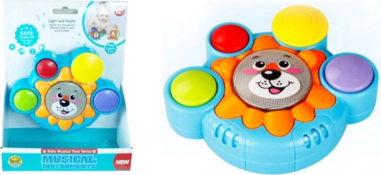 Tambor infantil interactivo con león