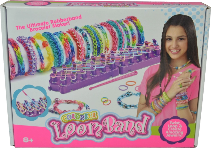Set creativo de gomas elásticas, 1200 unidades, con telar para tejer