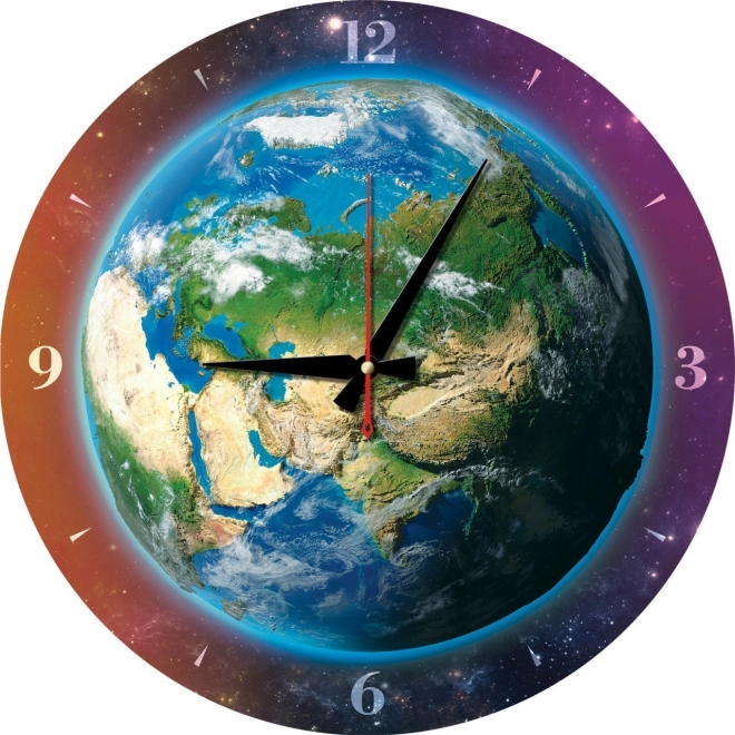Reloj de puzzle del mundo de 570 piezas con marco