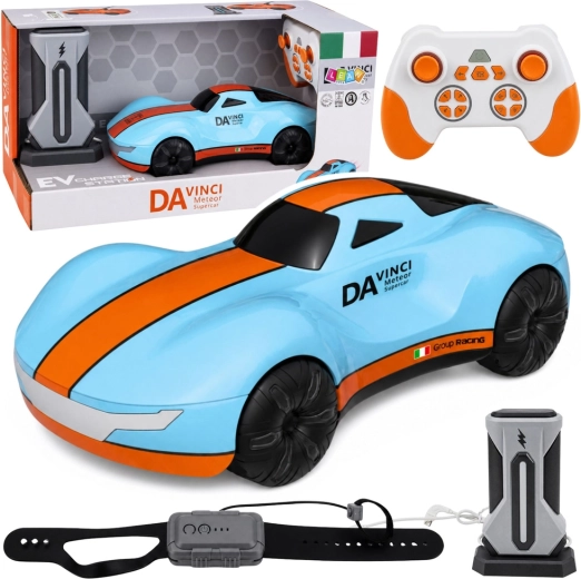 Coche RC de carreras con control remoto por gestos, luces LED y efecto de humo, 1:16 - 1 unidad