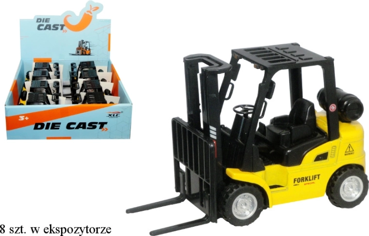 Carretilla elevadora móvil – modelo plástico-metálico con tracción pull-back
