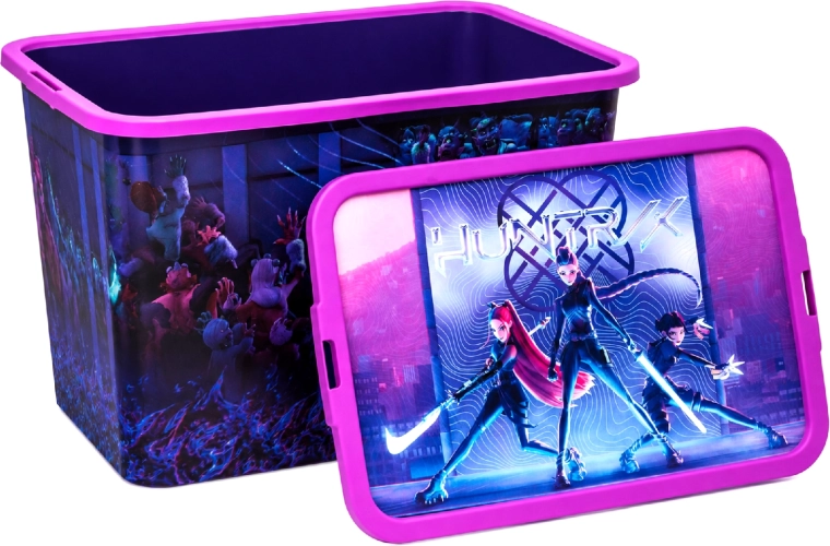 Caja de almacenamiento K-Pop Demon Hunters con tapa de clip 7 l