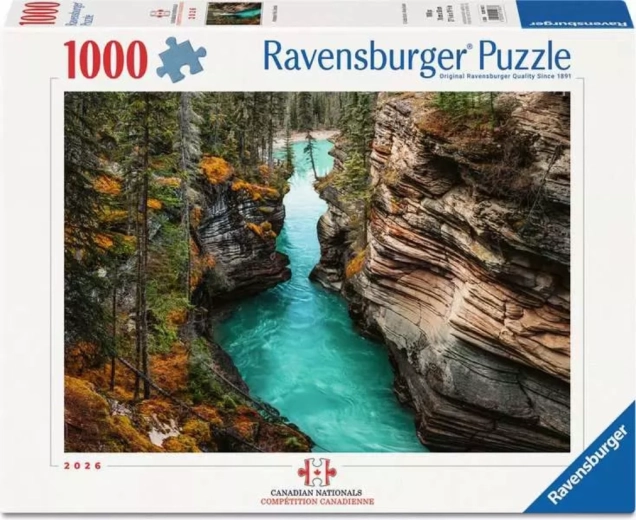 Puzzle Ravensburger Canadian Nationals: Cascada Athabasca 1000 piezas
