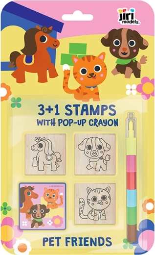 Sellos 3+1 con cera (crayón) – animales domésticos