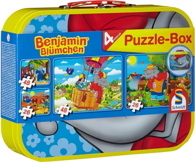 Puzzle Schmidt Benjamin 4 en 1 en maletín metálico
