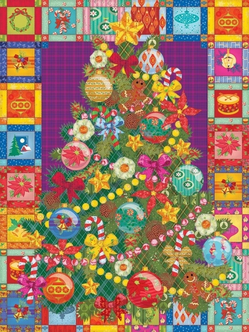 Puzzle COBBLE HILL Árbol de Navidad en la colcha XL 275 piezas