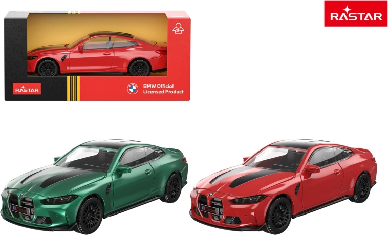 Coche metálico Rastar BMW M4 CS 1:43 verde - 1 pieza