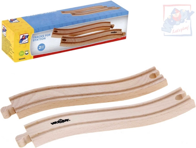 Woody paso elevado de madera para vía de tren (2 uds)