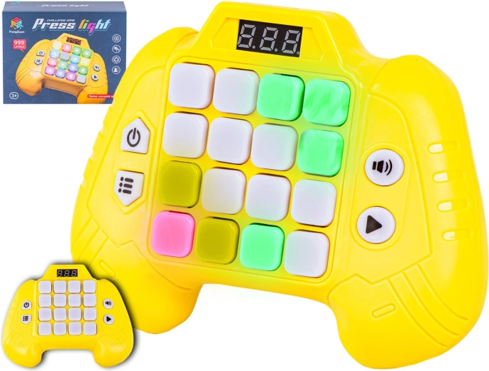Juego electrónico de memoria para niños con forma de gamepad amarillo - 1 pieza