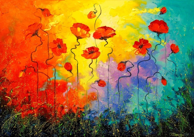Puzzle ENJOY Amapolas lobo mágicas 1000 piezas