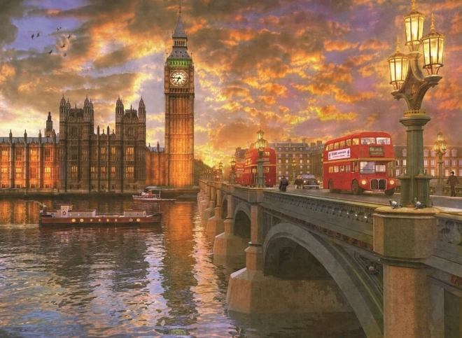 Puzle Crepúsculo sobre Westminster 1000 piezas