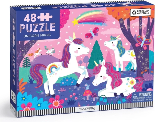 Puzzle Mudpuppy Unicornio mágicos, 48 piezas