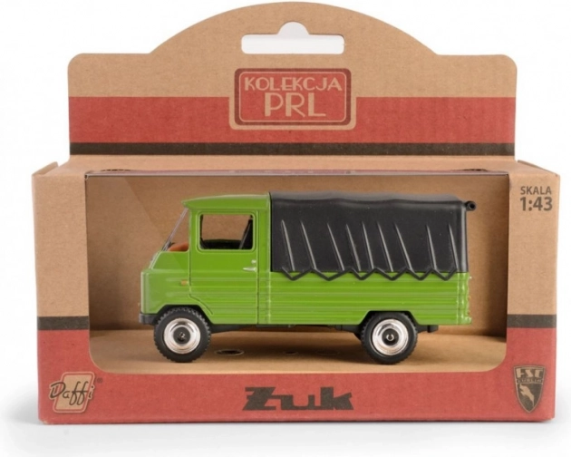 Modelo metálico de furgoneta ŻUK verde 1:43