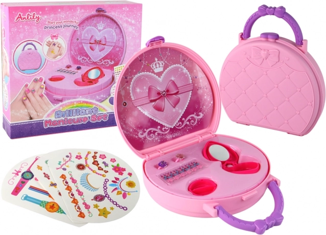 Maletín de belleza para niños: anillos, tatuajes y accesorios