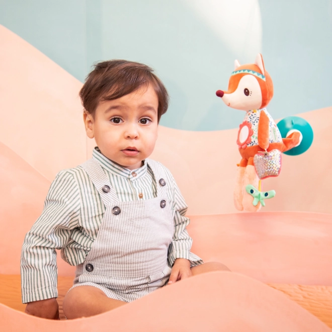 Juguete de peluche de viaje con actividades de Lilliputiens – Zorro Alice