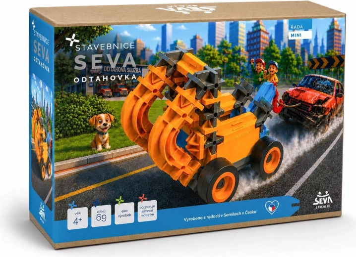 Seva mini grúa de remolque – juego de construcción de 69 piezas