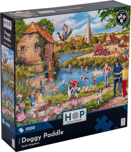 House of Puzzles Puzzle Natación de perros 1000 piezas