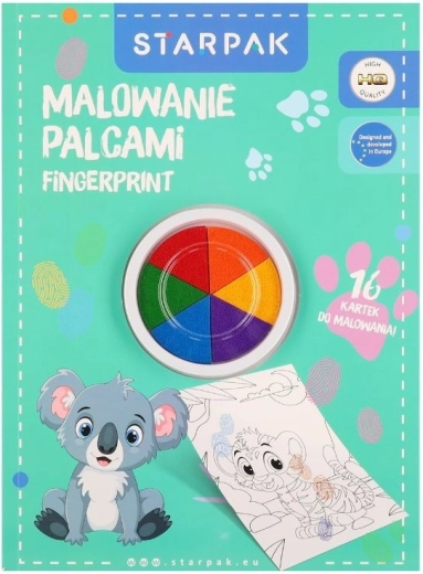 Pinturas de dedos con láminas para colorear de animales