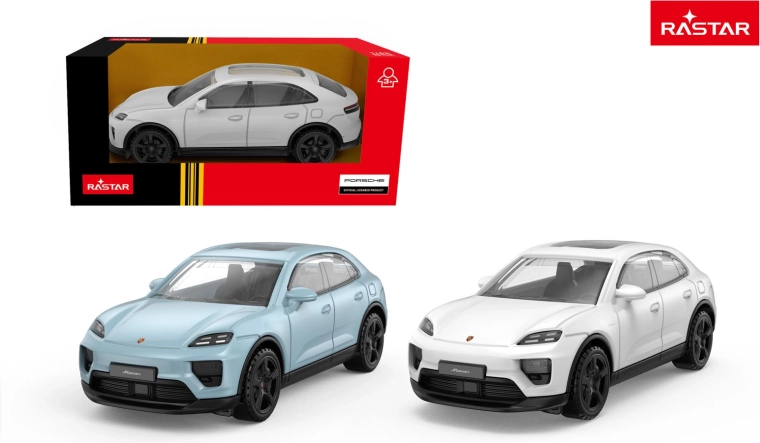 Modelo de coche Porsche Macan Rastar 1:43 blanco - 1 pieza