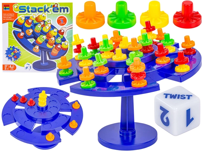 Juego educativo de destreza Stack'em – fichas de equilibrio