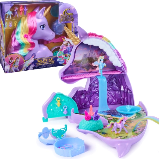 Unicorn Academy Wildstar – cabeza para peinar y set de juego 2 en 1