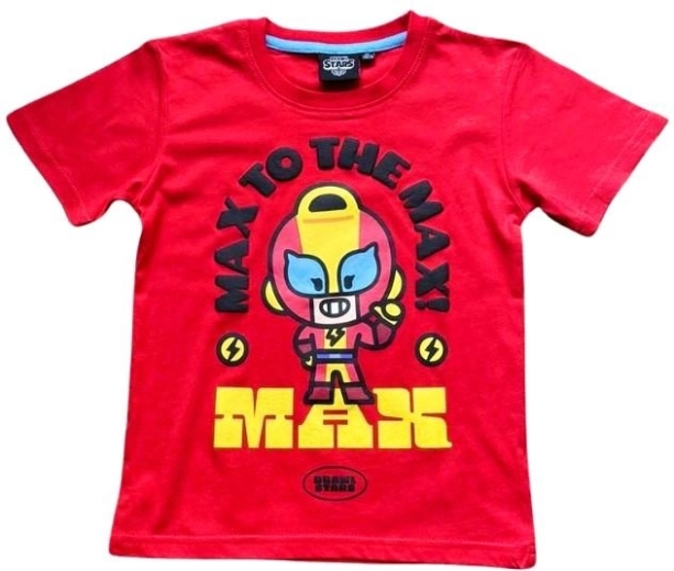 Camiseta roja de algodón de Brawl Stars