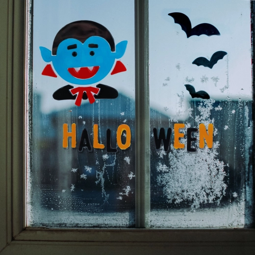 Decoración de gel para ventana de Halloween - 1 unidad