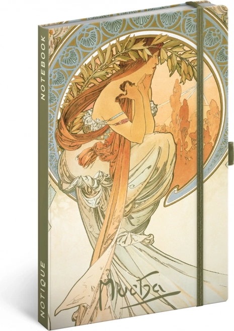Cuaderno Notique ALFONS MUCHA – Poesía, rayado 13 × 21 cm