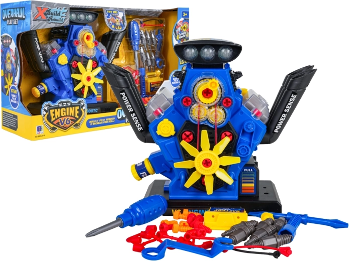 Motor V6 desmontable para niños con luz y sonido
