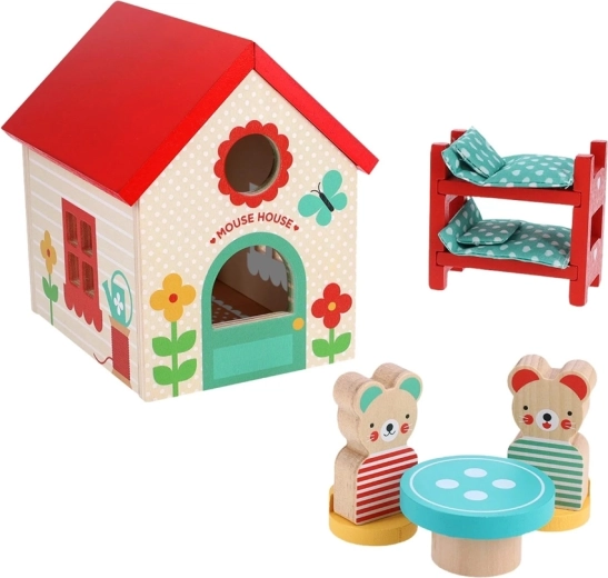 Casita de madera para ratoncitos Petit Collage