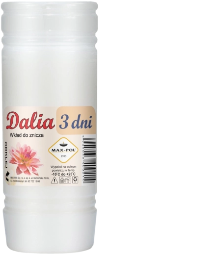 Juego de 10 recambios de parafina Dalia 15 cm, tiempo de combustión 72 h