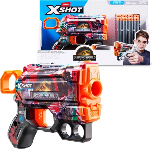 X-SHOT Jurassic World Menace con 8 dardos de espuma