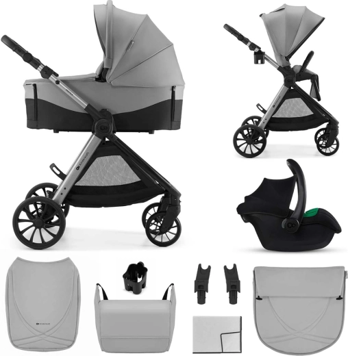 Kinderkraft vesto 2 cochecito combinado 3 en 1 gris