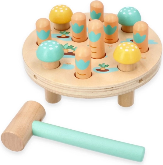 Juego de golpear de madera - Campo de zanahorias