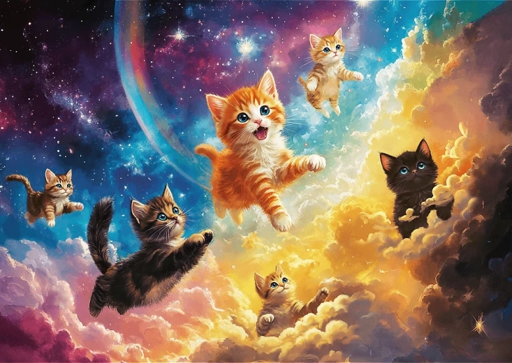 Puzzle de gatos espaciales 500 piezas TREFL