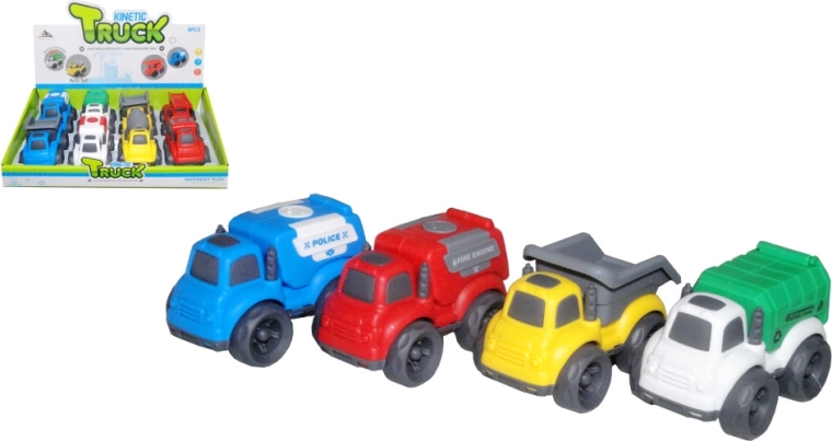 Coche de plástico con propulsión por fricción para niños de 18+ meses