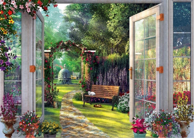 Puzzle SCHMIDT vista al jardín mágico – 1000 piezas